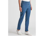 Noni B Loren Pull On Jeans Short - Womens - Faded Denim