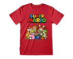 Super Mario Unisex Adult Character T-Shirt (Red) - HE310