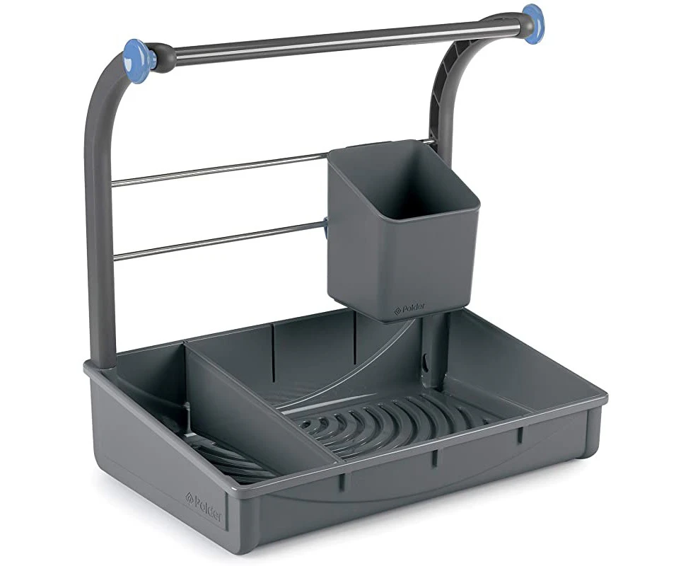 (Under Sink Caddy Grey) - Polder Under Sink Cleaning Supplies Organiser/Storage Caddy (Grey)