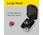 4 Digit Combination Wall Mounted Key Safe Box and Vault - Black