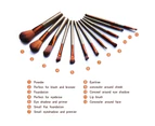 12pcs Makeup Cosmetic Brushes Set Powder Foundation Eyeshadow Lip Brush