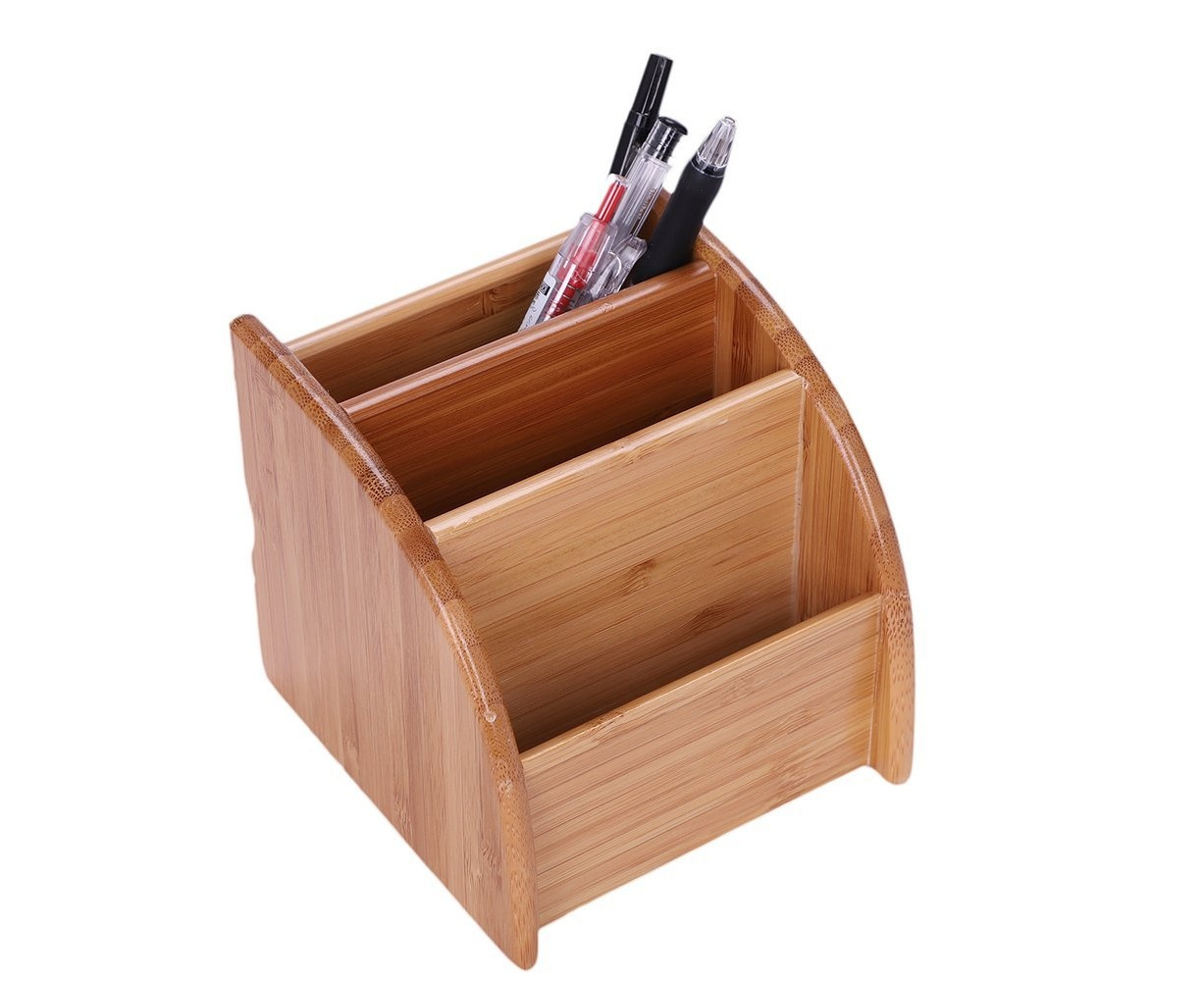 Plastic Desktop Shelf 4 Sections Magazine File,Document Folder,Book Frames,Office Organizer with Pencil/Pen Holder Pink 