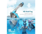 180° View Full Face Snorkel Mask Anti-Fog & Anti-Leak Free Breathing Design with GoPro Mount - Pink S/M Size