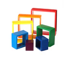 Educational Building Blocks Wooden Rainbow Learning Puzzle Toy For Kids Children