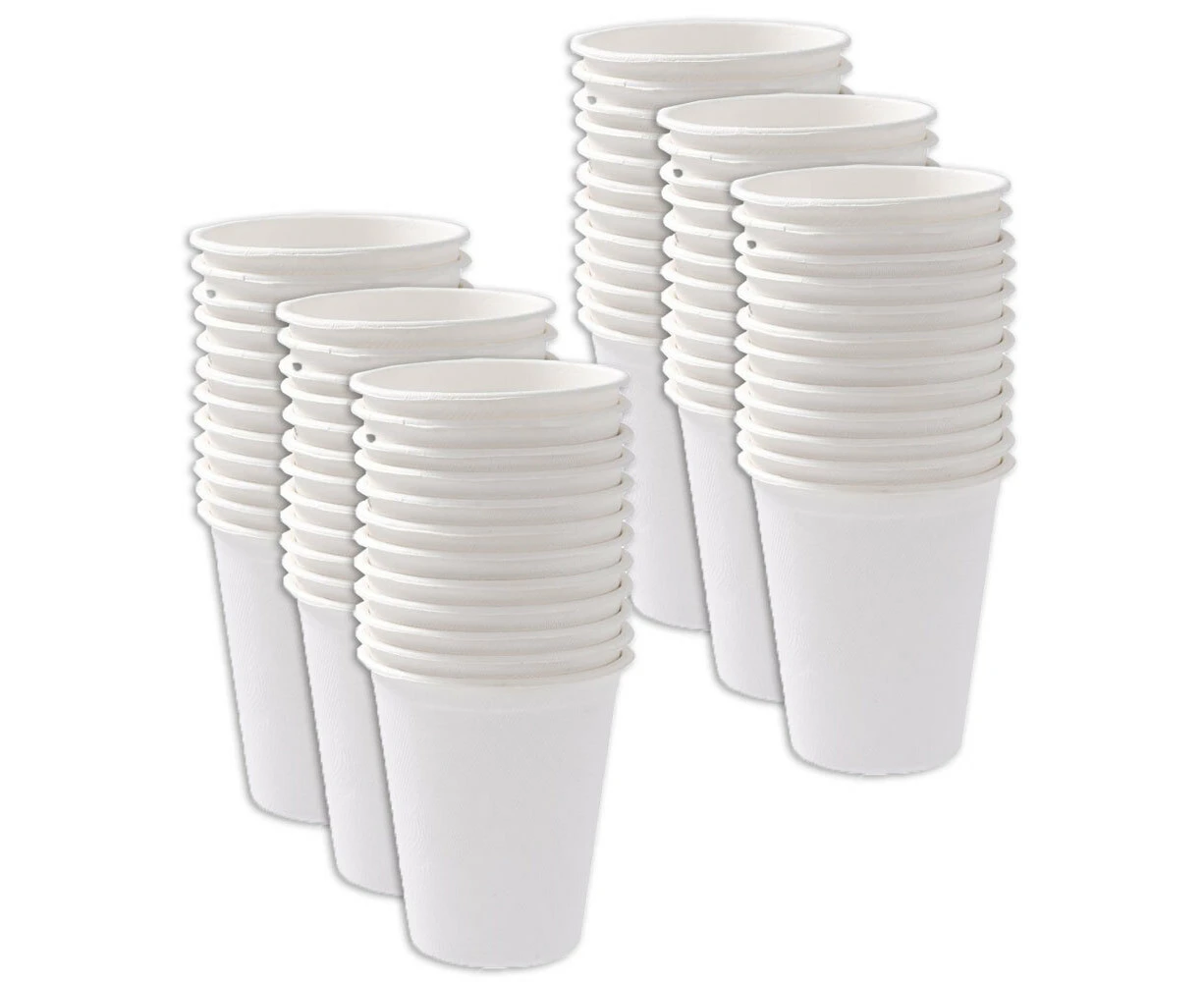 72x Lemon & Lime Earthie Sugarcane Cups 250ml WHT Disposable/Compostable Drink