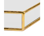 (20x20, Gold) - Kate and Laurel Felicia 20x20 Metal Mirrored Hexagon Decorative Tray, Gold