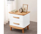 ALL 4 KIDS Ashley White Wooden Bedside Table