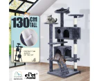 Cat Tower Tree House Scratching Post Multi-level Scratcher Gym 130cm Tall with Condos Hanging Toys