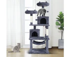 158cm Multi-level Cat Gym Climbing Tree Tower Scratching Post Kit with Hammock Platform Condo Toy