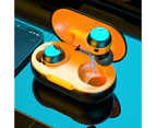 True Wireless Earbuds Bluetooth Headphones Touch Control with Wireless Charging Case - Orange