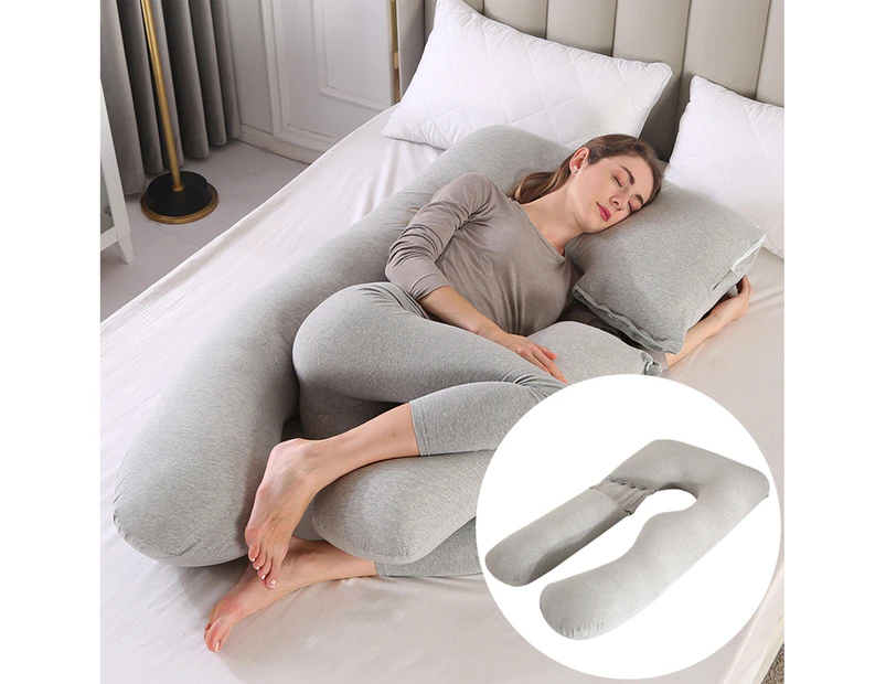 Advwin Maternity Pregnancy Pillow 2 in 1 Pregnant Pillow with Detachable Cover Nursing Pillow for Back Hips Legs Belly