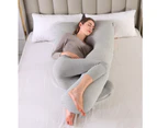 Advwin Maternity Pregnancy Pillow 2 in 1 Pregnant Pillow with Detachable Cover Nursing Pillow for Back Hips Legs Belly