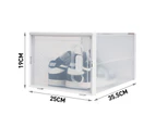 Advwin 12PCS Shoe Storage Box Aromatic Shoe Sneaker Box Clear Display Box Stackable Breathable Shoe Storage