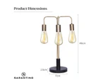 Sarantino Exposed Bulb Industrial Table Lamp