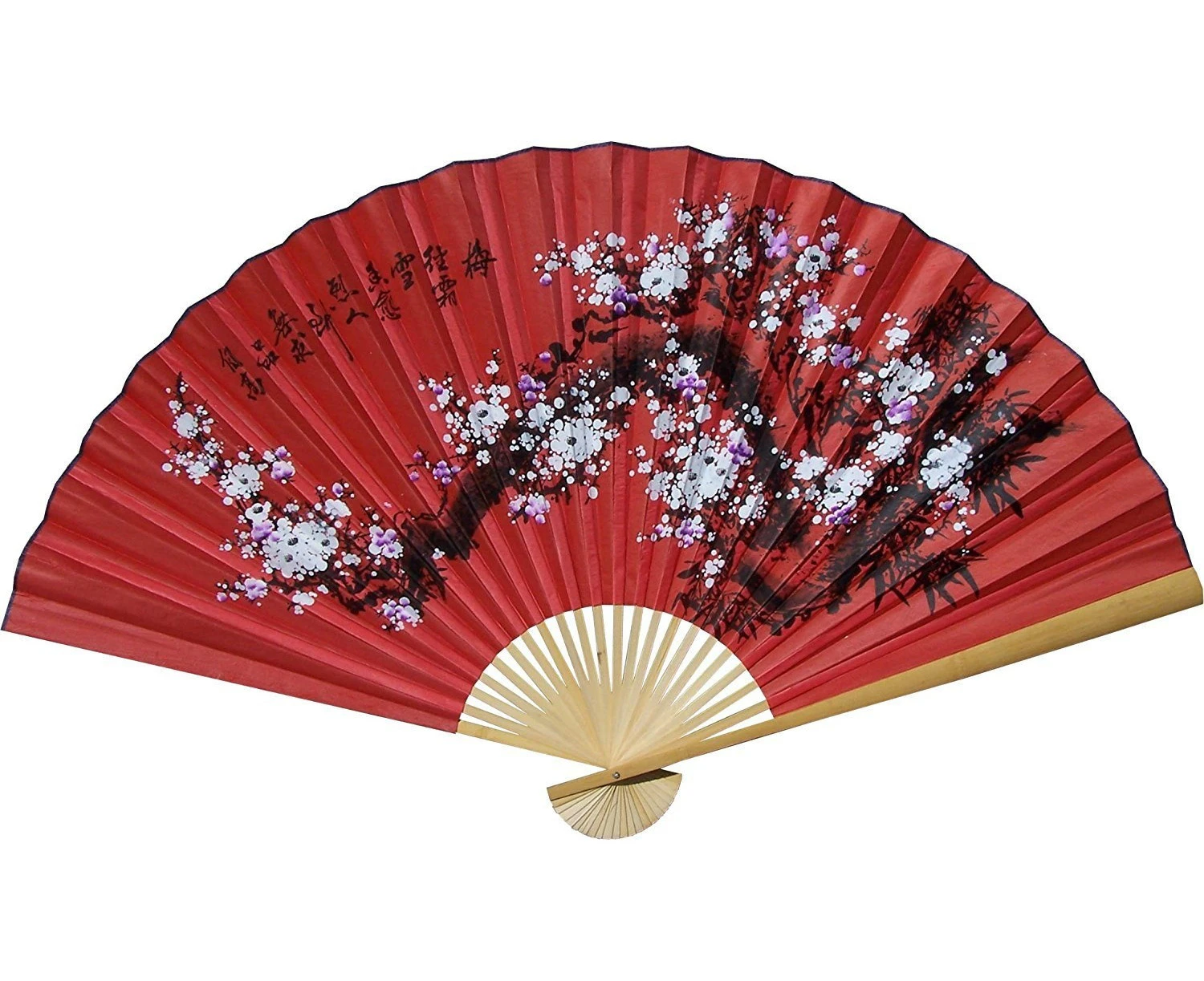 1 X Large 150cm Folding Wall Fan -- Prosperity Blossoms -- Original Hand-painted