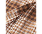 Tarramarra Brianna Check Shirt | Polyester Upper - Women - Shirt - Mocha Brown