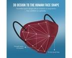 Adore 50 Pack KN95 Face Mask 5-Layer Design Dust Safety Masks-Red 3