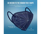Adore 50 Pack KN95 Face Mask 5-Layer Design Dust Safety Masks-Navy