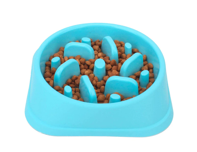 EZONEDEAL Slow Feeder Dog Bowls Non-Slip Puzzle Bowl Food Feeding Feeder Dishes Interactive Bloat Stop Dog Bowl Blue