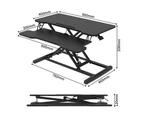 Advwin Height Adjustable Sit Standing Desk Black