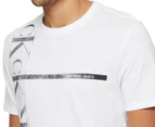 Calvin Klein Jeans Vertical Mirror CK Crewneck Tee / T-Shirt / Tshirt - Brilliant White