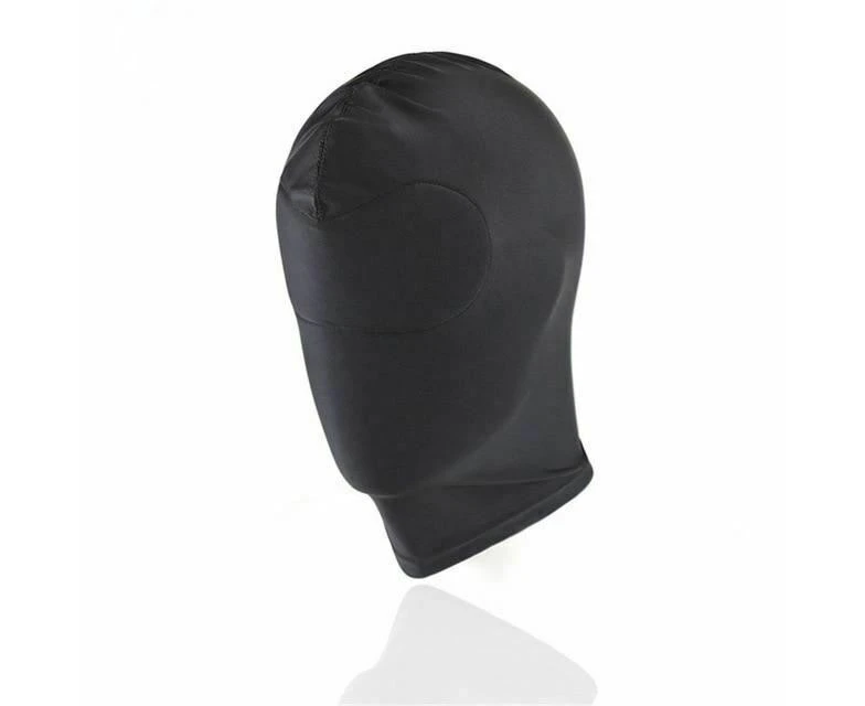 Black Hood Four Styles Bdsm Stretchy Head Mask Bondage Kink Fetish Restraints - Black