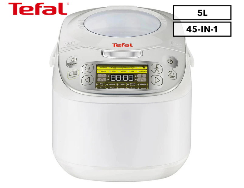 Tefal 5L 45-in-1 Rice & Multicooker - White RK812