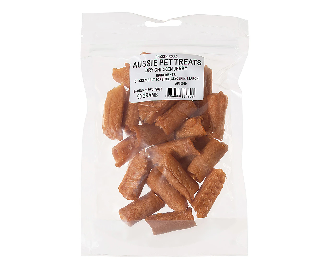 Doglisious Chicken Jerky Rolls 90G Dog Treats