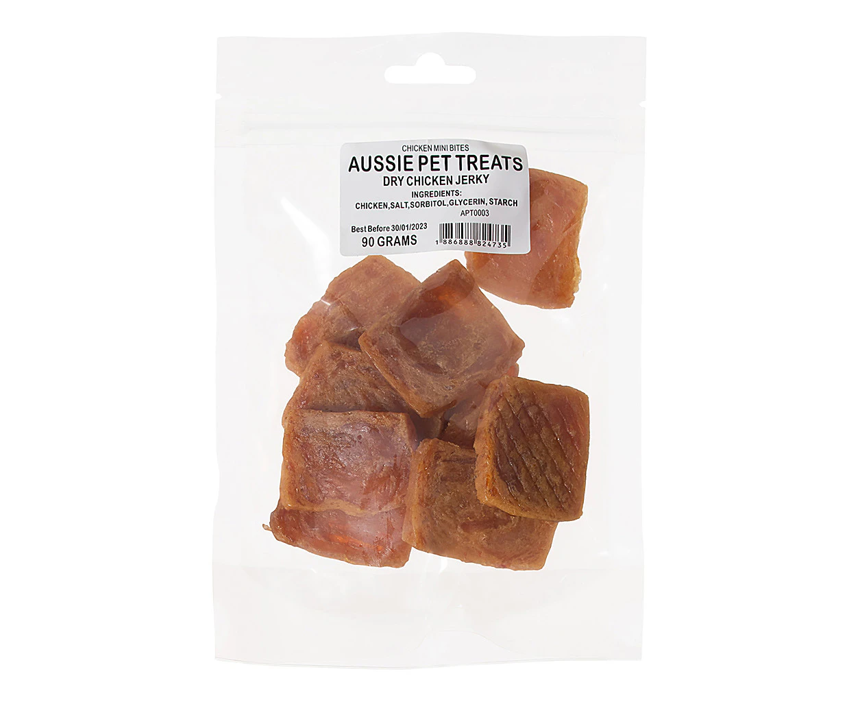 Doglisious Small Chicken Jerky Fillets 90G Dog Treats