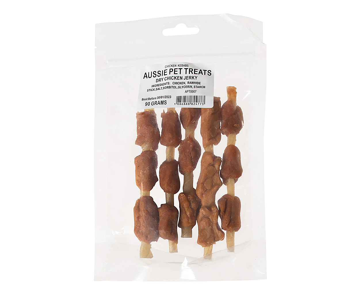 Doglisious Triple Chicken Jerky Kebabs 90G Dog Treats