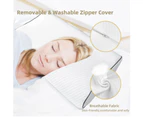 JustLINEN-LINENOVA Cervical Contoured Memory Foam Pillow with Washable Pillowcase - White