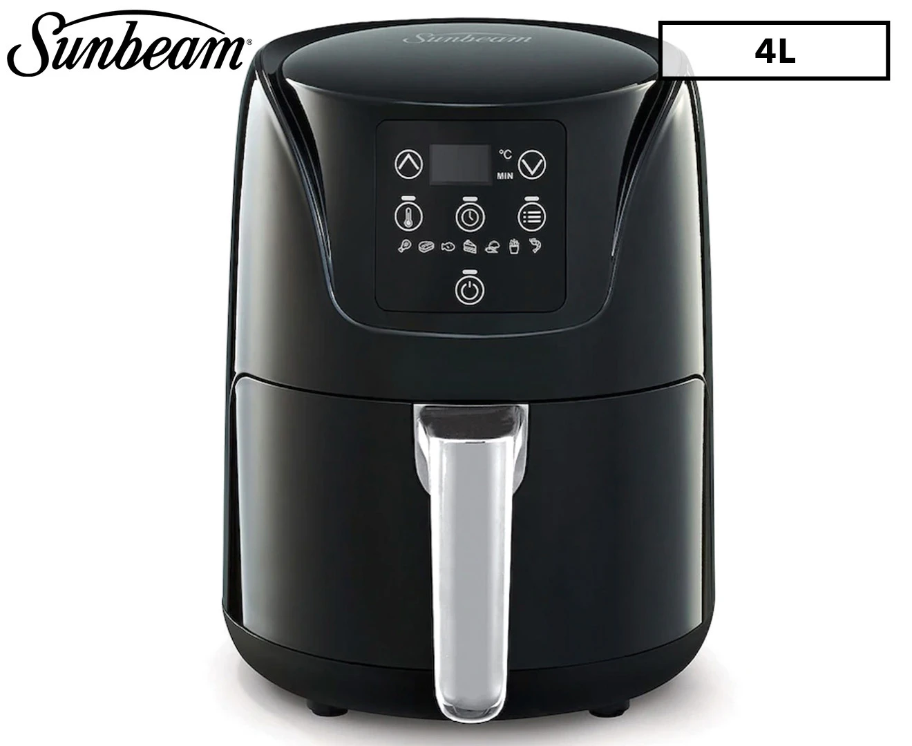 Sunbeam 4L Digital Copper Infused DuraCeramic Air Fryer - Black AFP4100BK