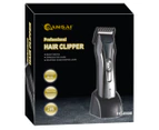 Sansai Professional Rechargeable Cordless Hair & Beard Clipper / Trimmer - Silver/Black
