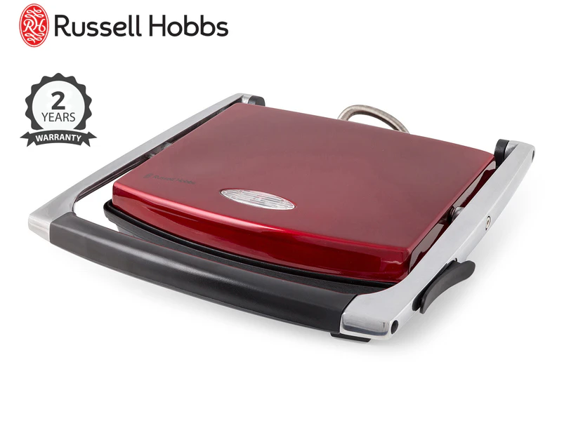 Russell Hobbs RHSP801REDE Non-Stick Electric 2100W 4-Slice Sandwich Press Red