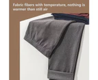 Strapsco Men's Ultra Soft Autumn And Winter Thermal Underwear Fleece Lined Pajamas-Black