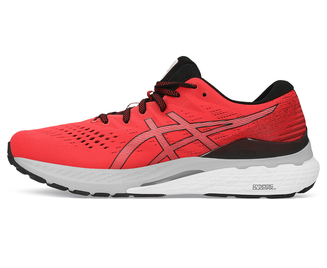 ASICS Men's GEL-Kayano 28 Running Shoes - Black/Electric Red | Catch.co.nz