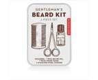 Kikkerland Gentelmen's Beard Kit - Inc. Scissors, Comb & Oil