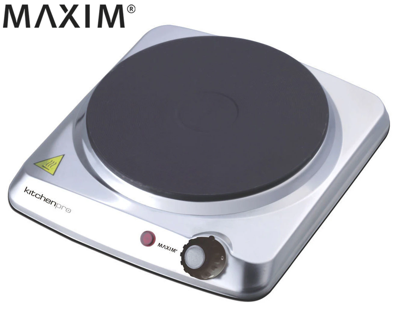 Maxim KitchenPro Portable Electric Single Hot Plate Cooktop - Stainless Steel HP1