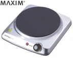 Maxim KitchenPro Portable Electric Single Hot Plate Cooktop - Stainless Steel HP1