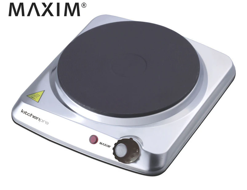 Maxim KitchenPro Portable Electric Single Hot Plate Cooktop - Stainless Steel HP1