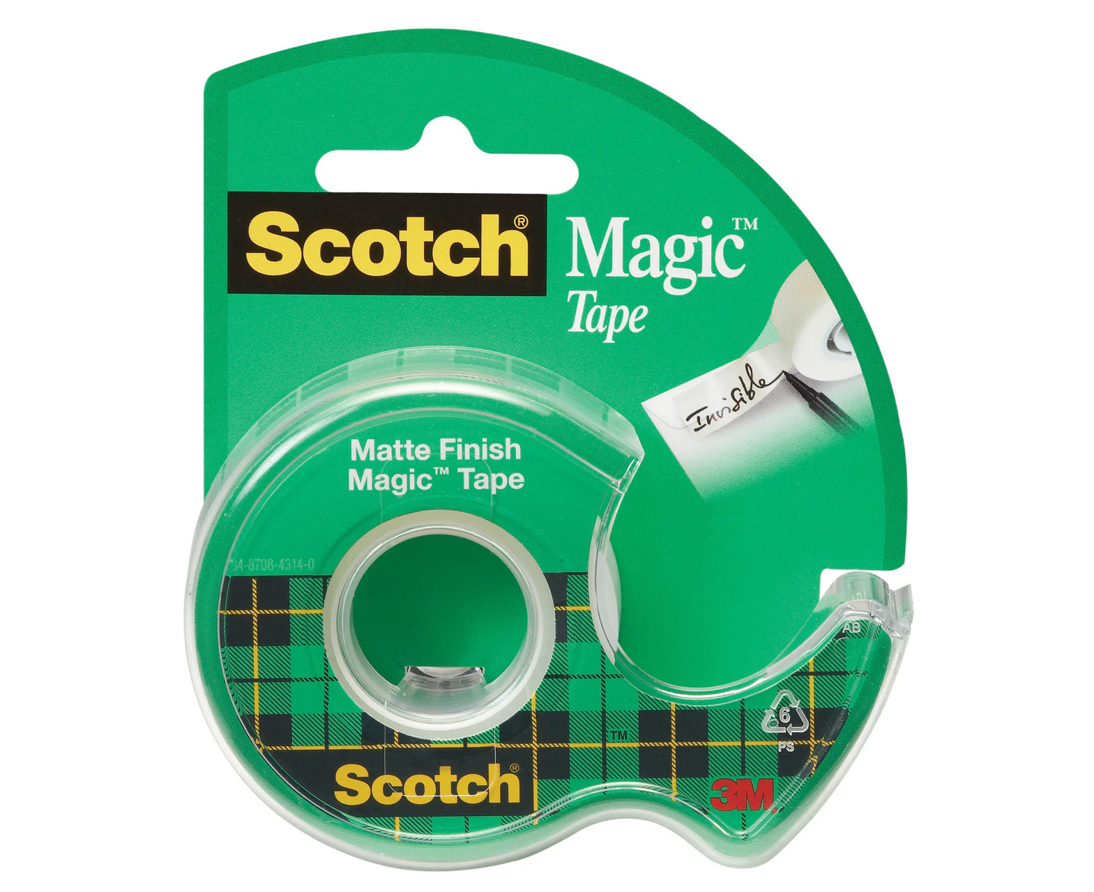 Magic Tape w/Refillable Dispenser, 3/4" x 300", Clear