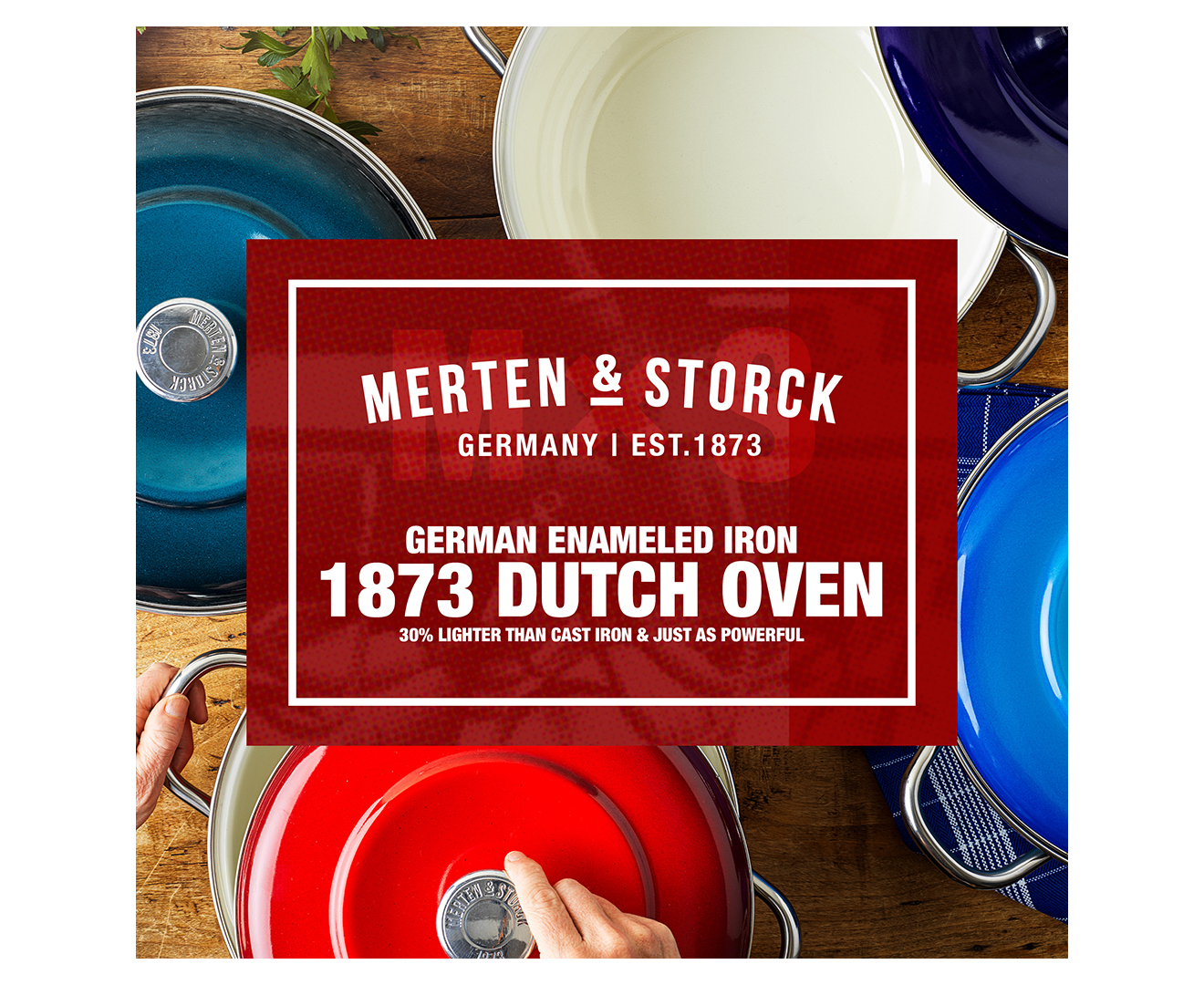 Merten & Storck German Enameled Iron Dutch Oven