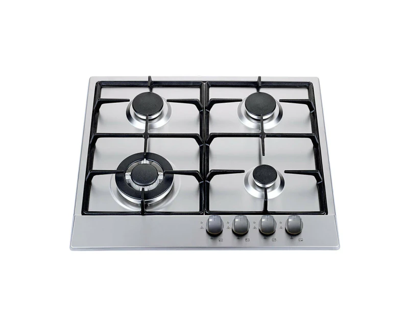 Heller 60cm Stainless Steel Gas Cooktop w/ 4 Burners Kitchen/Cooking Silver
