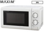 Maxim 20L Kitchen Pro Manual Microwave Oven - White KPMW20M
