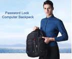 Laptop Backpack 15.6 Inch Laptops Tablets Storage Bag Usb Charging Port Combination Lock
