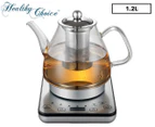 Healthy Choice 1.2L Digital Glass Kettle w/ Tea Infuser