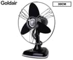 Goldair 30cm Retro Metal Desk Fan - Black GCRDF310 1
