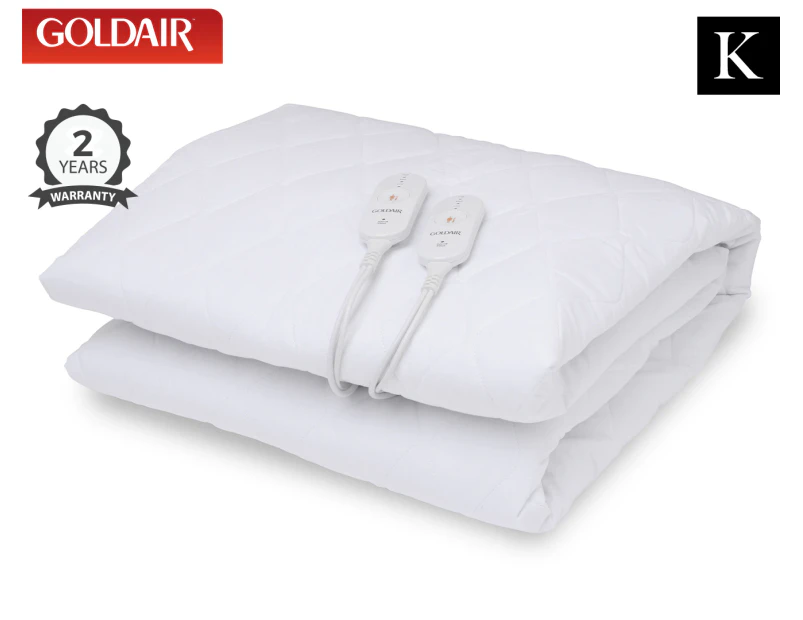 Goldair King Bed Antibacterial Electric Blanket - White GPAB-AK