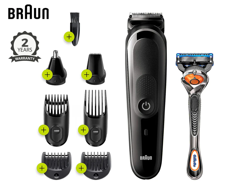 Braun All-in-one trimmer MGK5260, 8-in-1 trimmer, 6 attachments and Gillette Fusion5 ProGlide razor - MGK5260