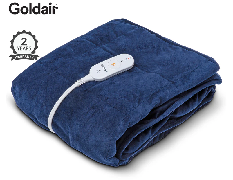 Goldair 180x120cm Heated Weighted Blanket - Blue GWTH300